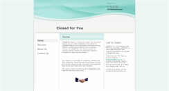 Desktop Screenshot of closedforyou.com