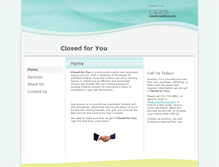 Tablet Screenshot of closedforyou.com